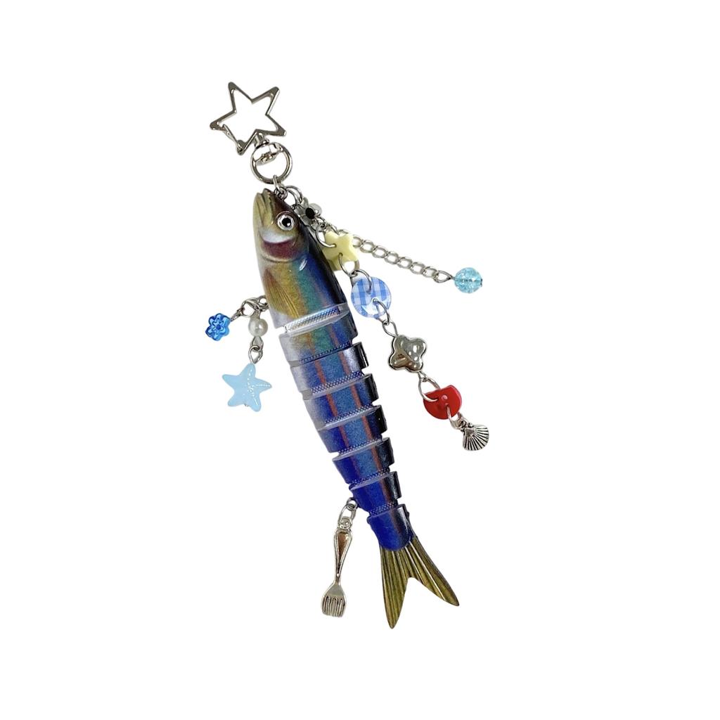 Accessorio Pesce Realistico Portachiavi alla Moda Texture Resina Portachiavi Pesce Adatto per Feste e Abbigliamento Casual