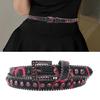 Grunge Waist Belt Jeans Belt PU Belt Casual Ceinture Punk Crystal Buckle Modern Belt Street Dance Accessories