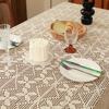 Elegant Retro Pastoral Style Lace Simple Crochet Tablecloth Cotton and Linen Coffee Table Cloth Background Cloth Placemat