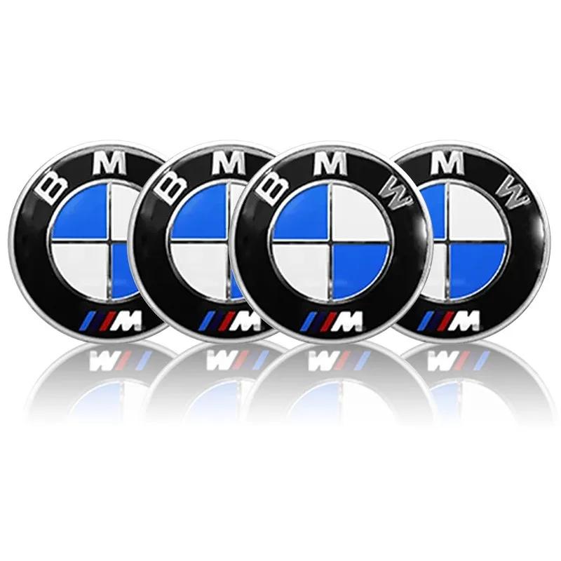 4pcs Car Wheel Center Hub Cap Badge Logo Sticker For BMW M Performance E84 E87 X5 E70 F25 E90 E91 F01 F02 E60 E61 F10 F15 F30 M3 HA4