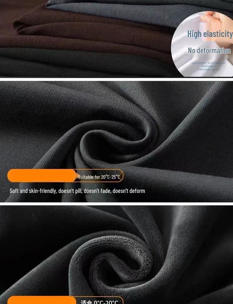 Men's Slim Fit V-Neck Fleece-Lined Sweatshirt - Warm Autumn/Winter Layer