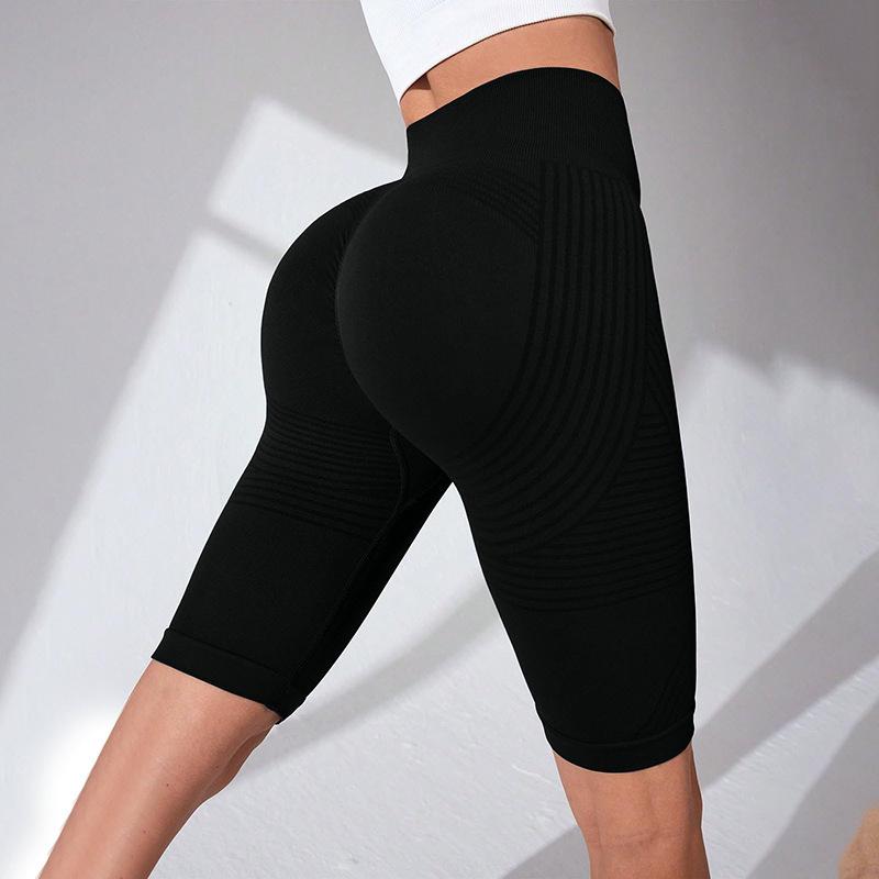 European-American Seamless Butt Lifting High-Waist Yoga Shorts
