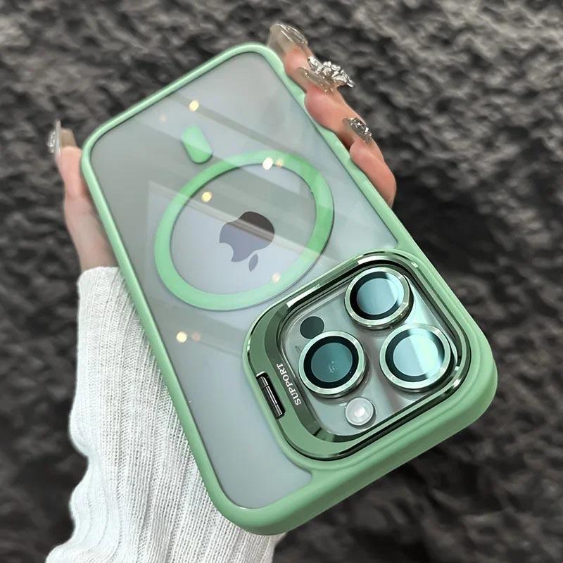 Applicable To iPhone11ProMax Invisible Bracket, High Transparent Mobile Phone Case, Apple 11 with CD Pattern Lens Film 11 Sets