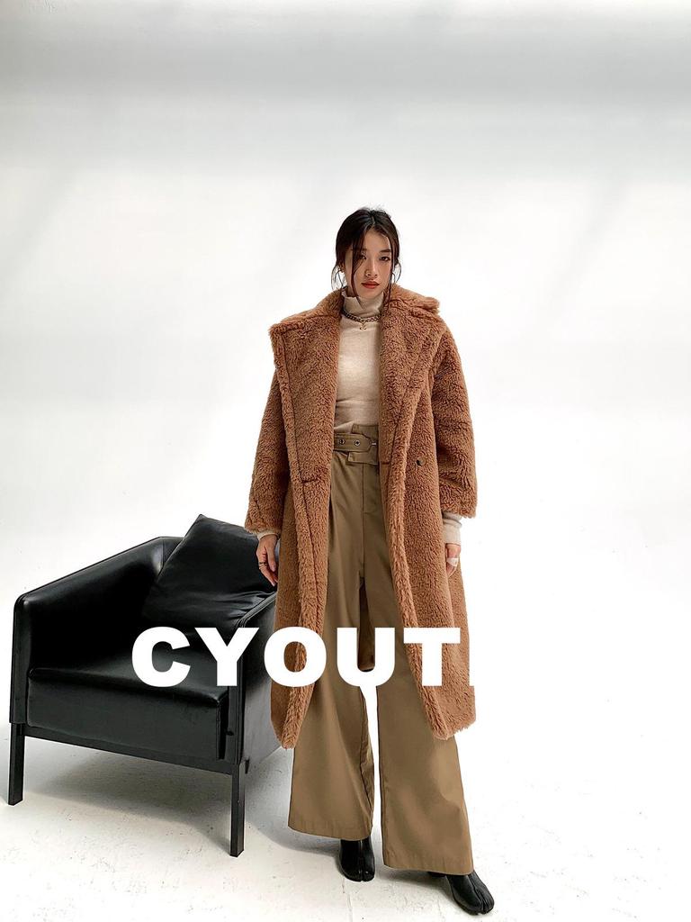 Haining Shearling Fleece Teddy Bear Lambskin Coat