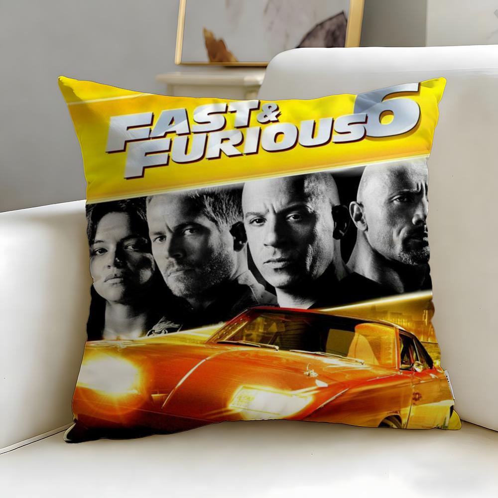 Movie Series The Fast The Furious Cushion Cover Soft & Easy-Wash Pillow Case – Versatile For Couch, Bed, Travel And Office