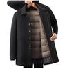 Men's Woolen Coat with Removable Liner - Casual & Business Winter Jacket for Middle-Aged
