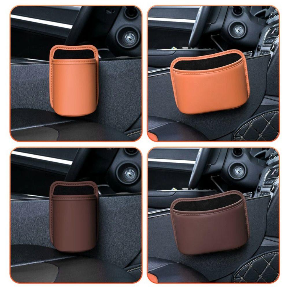 Wasserdichter Auto-Getränkehalter Leder-Fahrzeug-Mülleimer Praktischer Auto-Mülleimer Auto-Zubehör