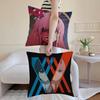 Anime D-Darling In The Franxx 02 Cushion Cover Pillowcase Short Plush Invisible Zipper Room Sofa Cushion Cover
