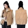 Corduroy Short Cotton Vest Women's 11 Autumn and Winter New Loose Cotton Vest Bread Jacket Stand-up Collar Sleeveless Jacket