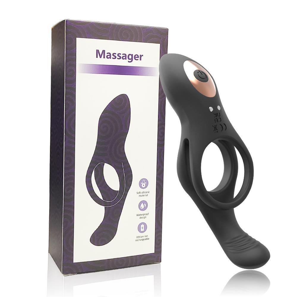 Cock Ring Vibrator for Men Testis Clitoral Vibrating Stimulation Massager Remote Control Penis Ring Delayed Ejaculation Sex Toys