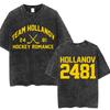 Heated Rivalry Shane Hollander Ilya Rozanov Hollanov Washed T Shirt Vintage Fashion Men Tshirts Cotton Loose Casual Tee Shirt