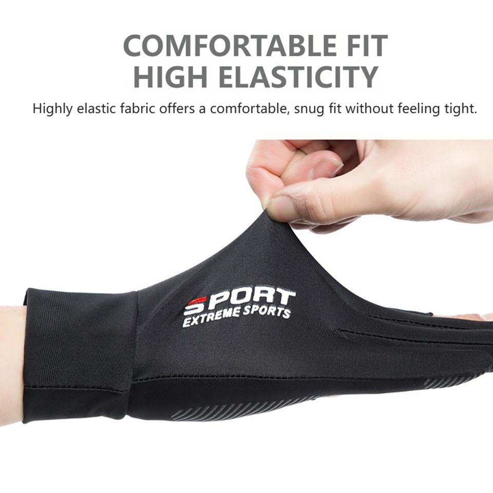 LOOGDEEL Summer Two Finger Ice Silk Gloves Outdoor Sports Ice Silk Gloves Thin Sunscreen Quick Drying Breathable Cycling 6