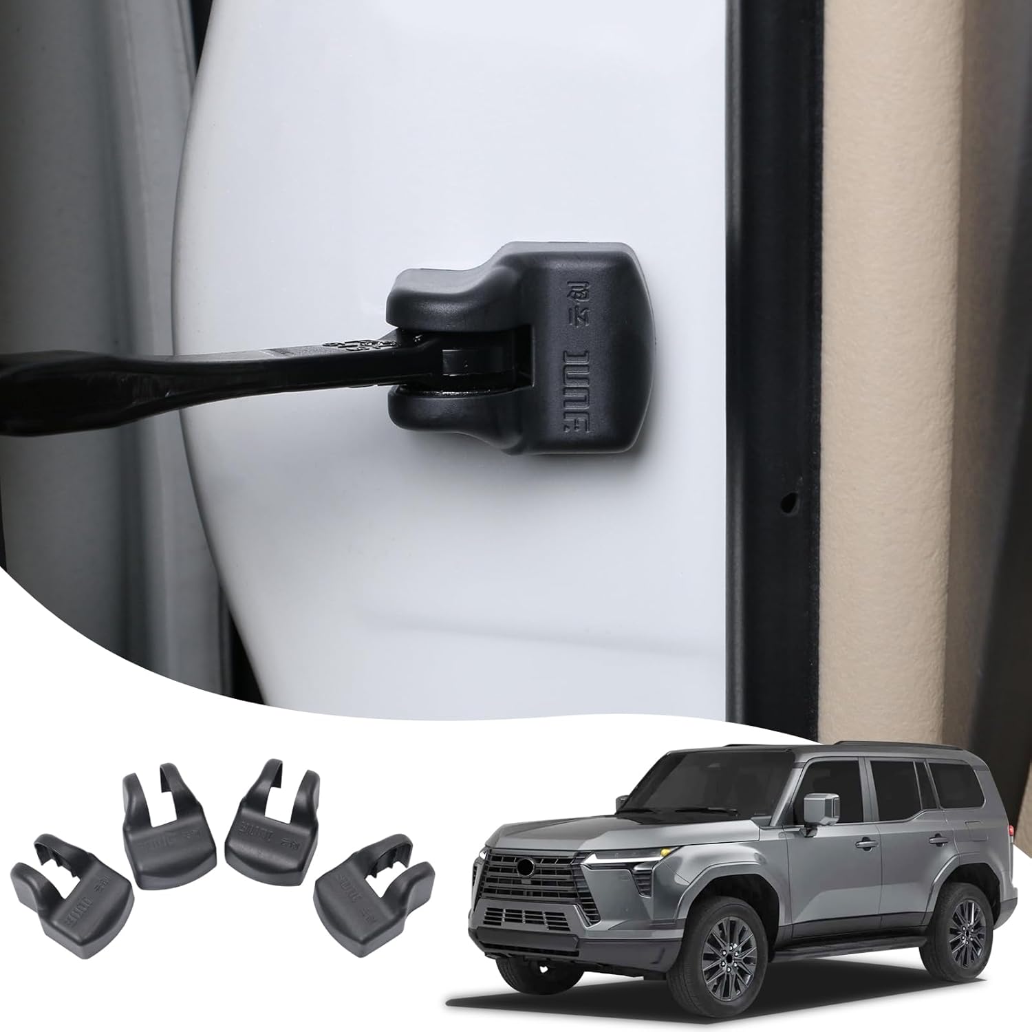 

4PCS Door Switch Protection Cover Suitable for 2024 2025 2026 Lexus GX550 550h Waterproof and Rust Proof Vehicle Limiter Cover Modification Internal