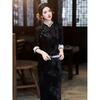 Soho 1011 new cheongsam autumn long fashion thin retro high-end temperament commuter daily dress