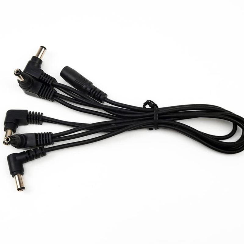 1 To 5 Way Guitar Effect Pedal Power Supply Adapter 9V Reinforced Noiseless Center Negative Guitar Pedal Adapter