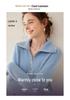 Women's Cashmere Half-Zip High Neck Loose Pullover Sweater