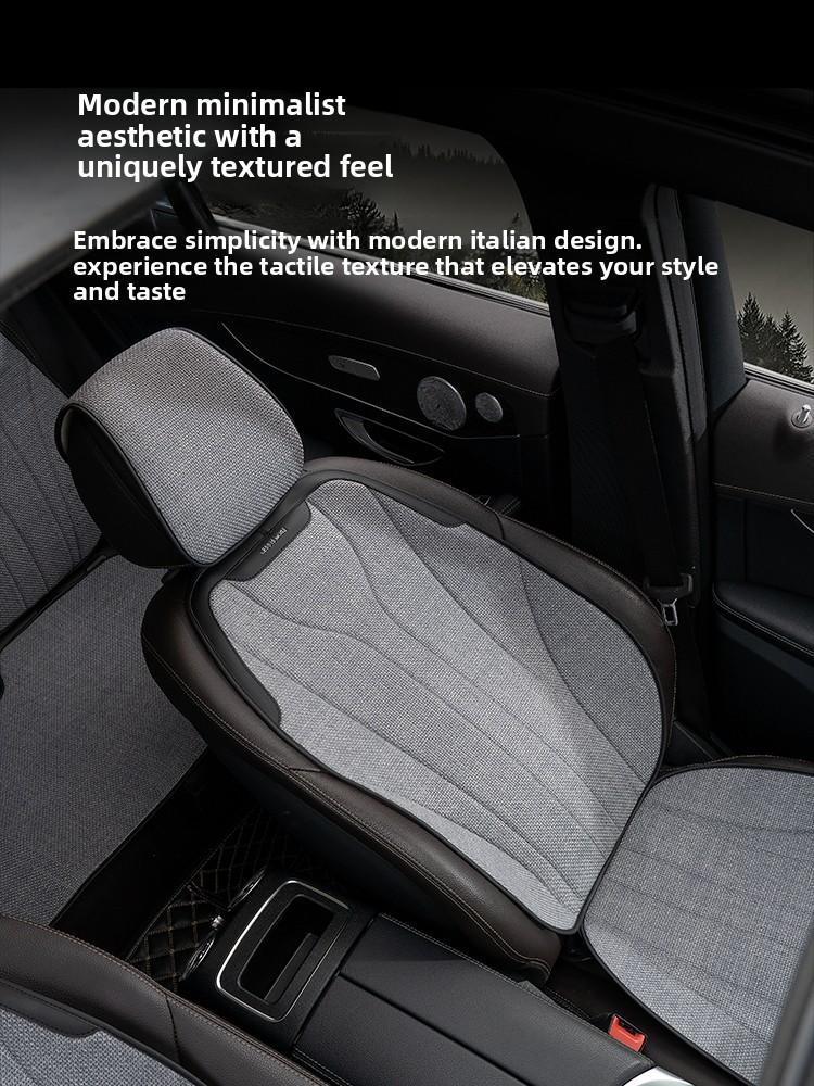Coprisedile Auto Universale Quattro Stagioni Lino Traspirante Antiscivolo Coperture per Sedili Auto Copertura Protezione Sedili Auto Coperture