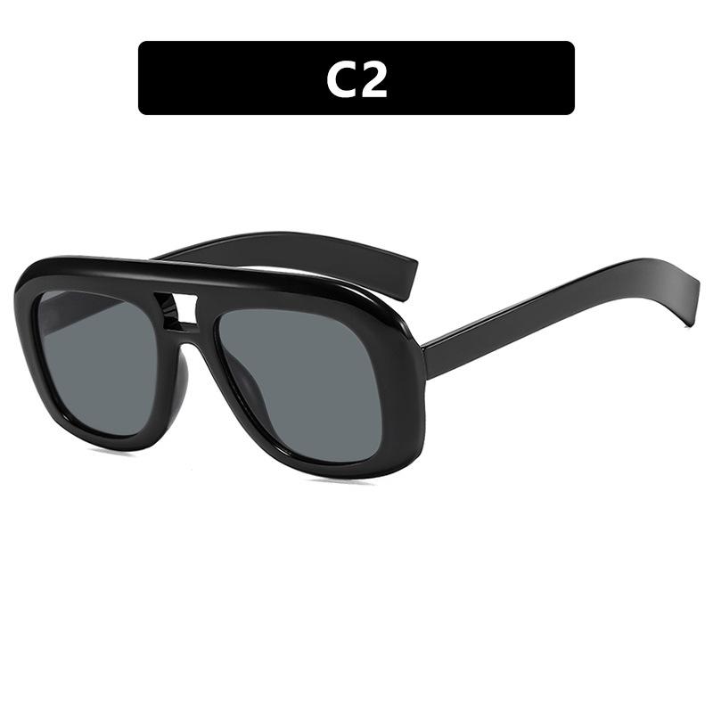 

Vintage Brand Designer Flat Top Pilot Sunglasses 2026 Women For Men Popular Luxury Sun Glasses Punk Outdoor Eyeglasses UV400 чорний