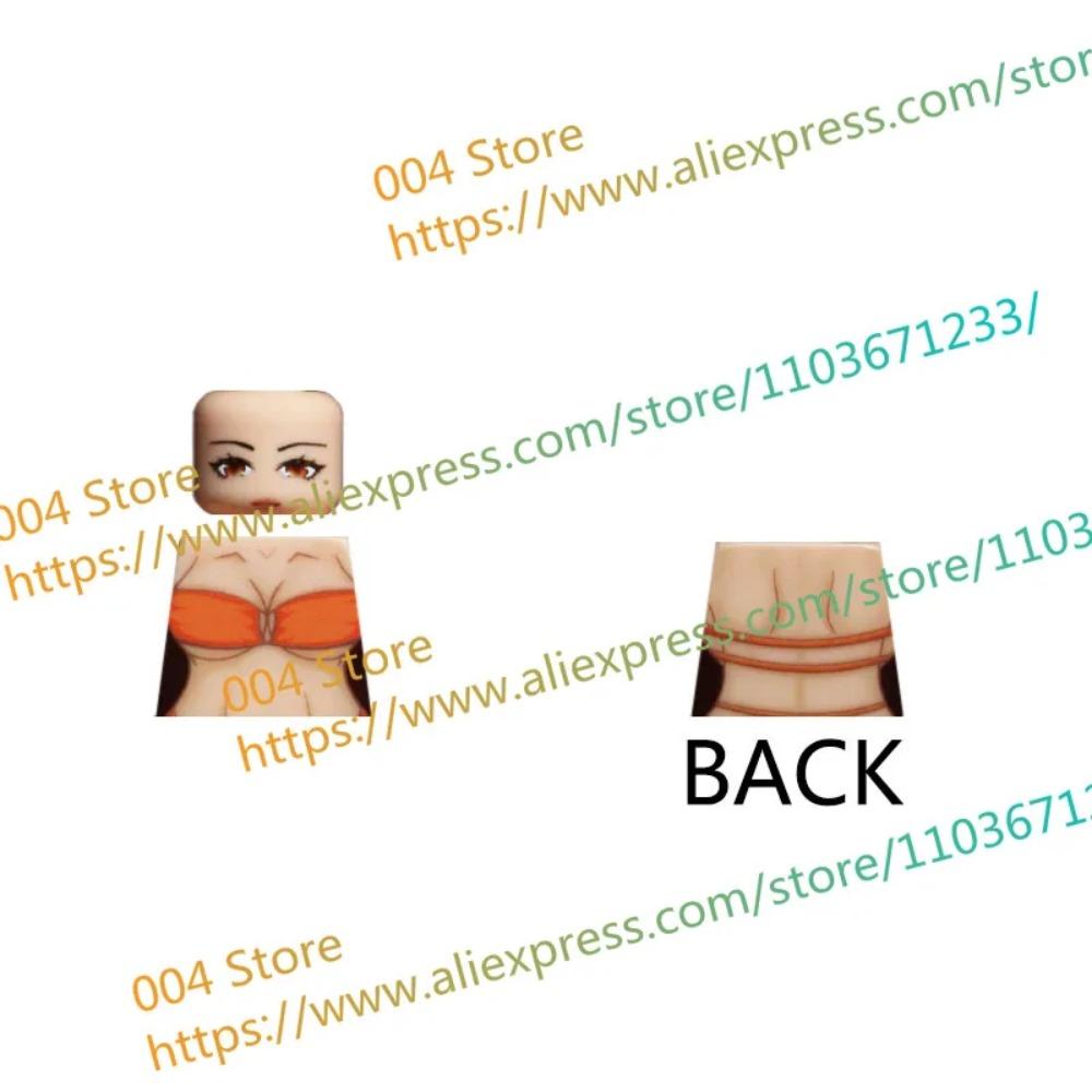 18+ Adult Building Block MOC Anime Action Figure Sexy Model Date Cartoon Swimwear Girl Hair Kit Ornament Toy Gift Collection F31