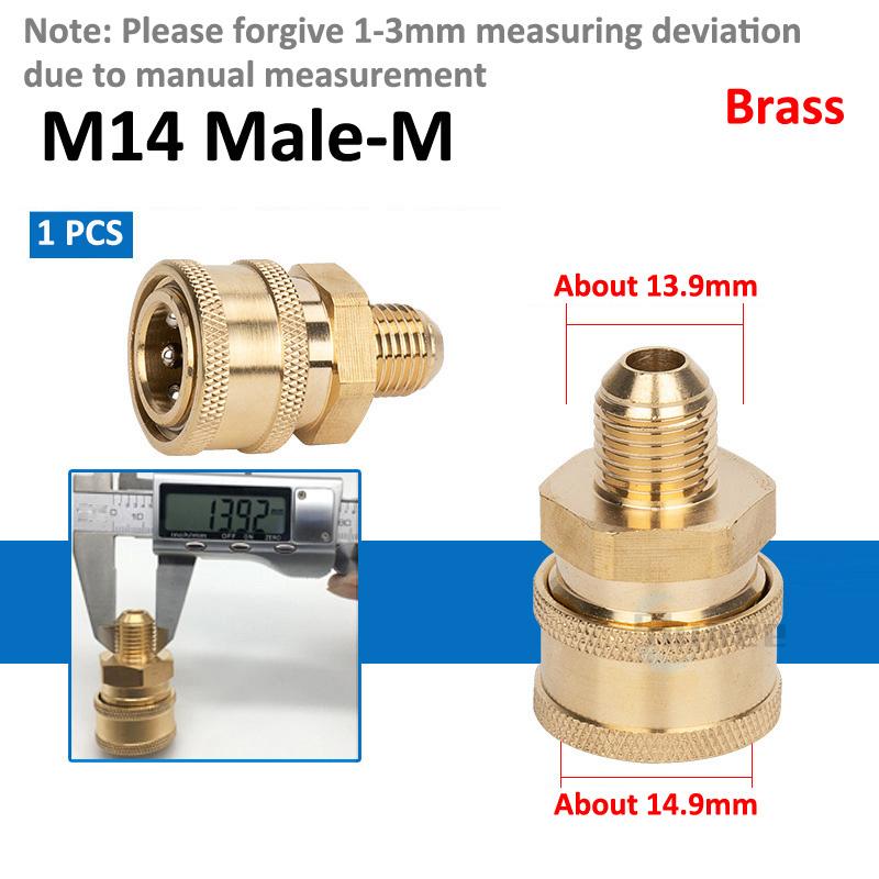 M14 M18 M22 Quick Connector High Pressure Quick Coupling For Car Washer Water Gun Adapter Joints Garden Irrigation Accessories