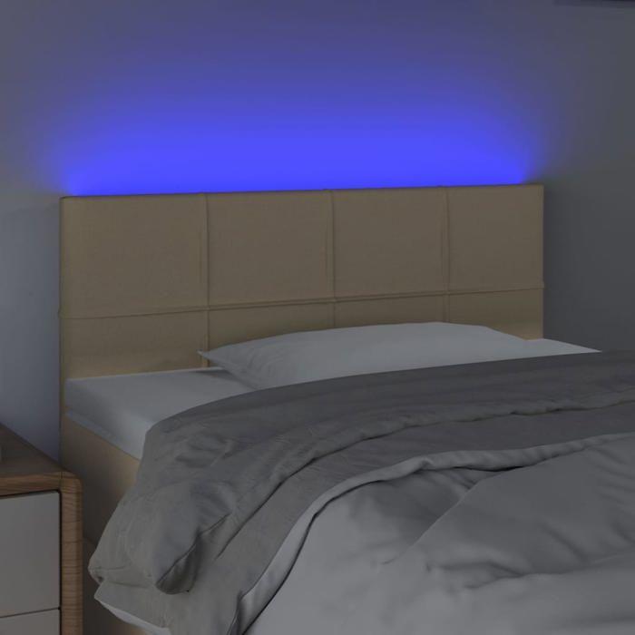 VidaXL LED Headboard Bedroom Furniture Single Bed Accessory Headboard Bed Frame Interior Cream 3121607