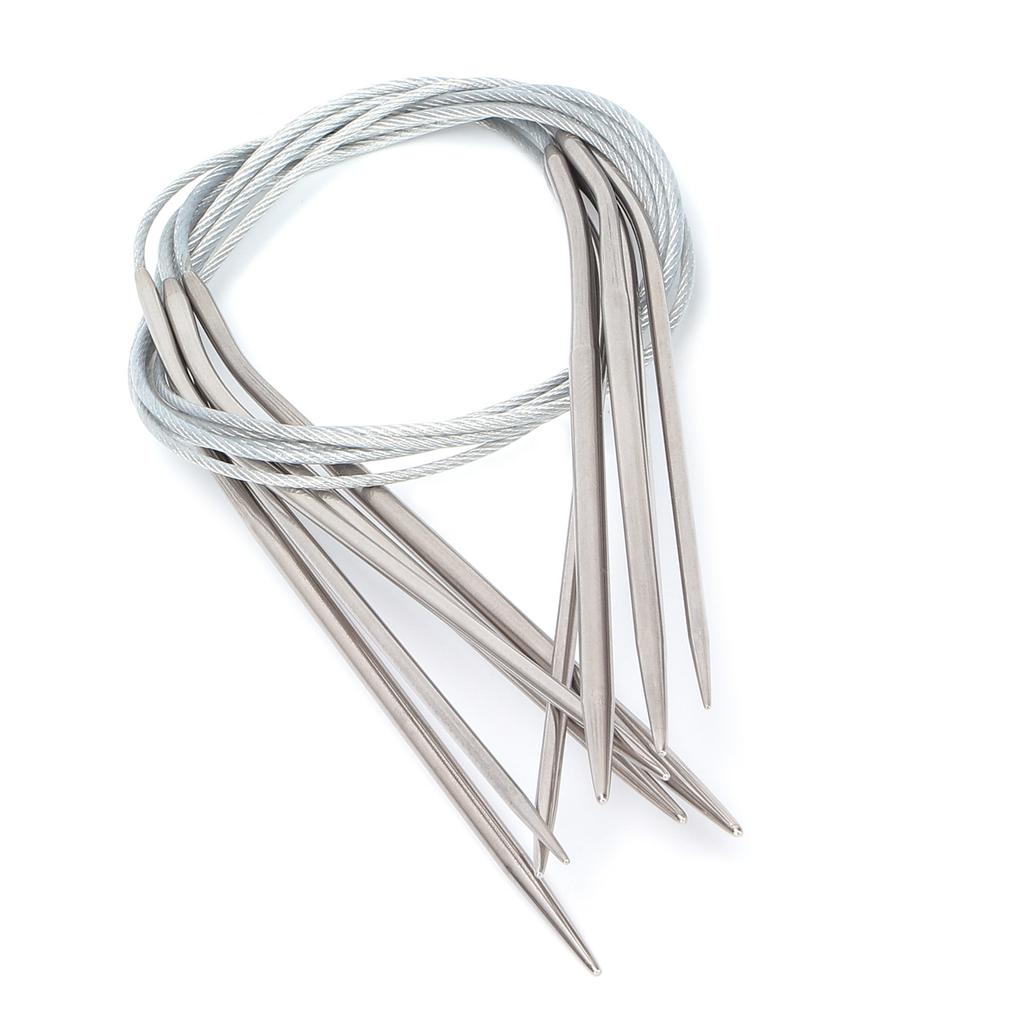 Circular Knitting Needles Stainless Steel Round Needles Various Sizes Crochet Knitting Needles