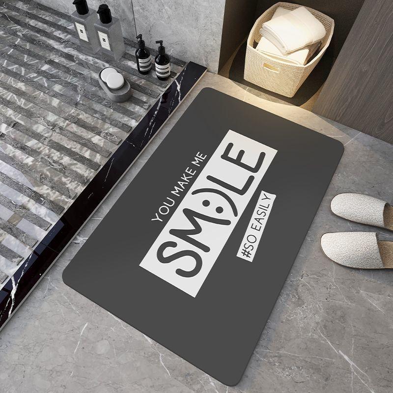 Bathroom Door Floor Mat, Diatom Mud Absorbent Mat, Bathroom Quick-drying Foot Mat, Toilet Non-slip Carpet, Dirt-resistant