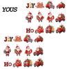 Christmas Wall Hanging Decor 12/24/36Pcs Wooden Ornaments, Santa Claus Red Truck Decorations with Rope, Festive Home Accents Xmas Tree Pendant,