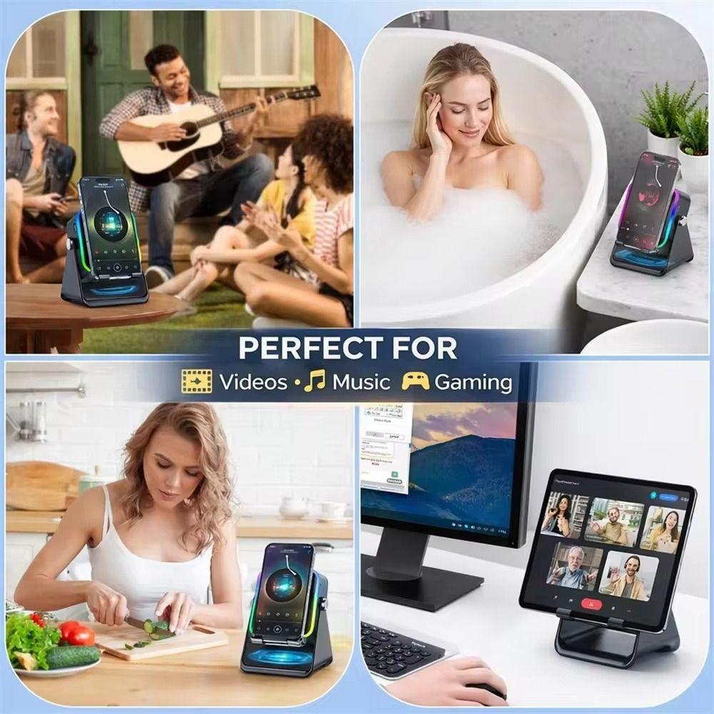 Auto-induction Bluetooth Speaker Phone Stand Portable Portable Phone Holder  Movie Watching