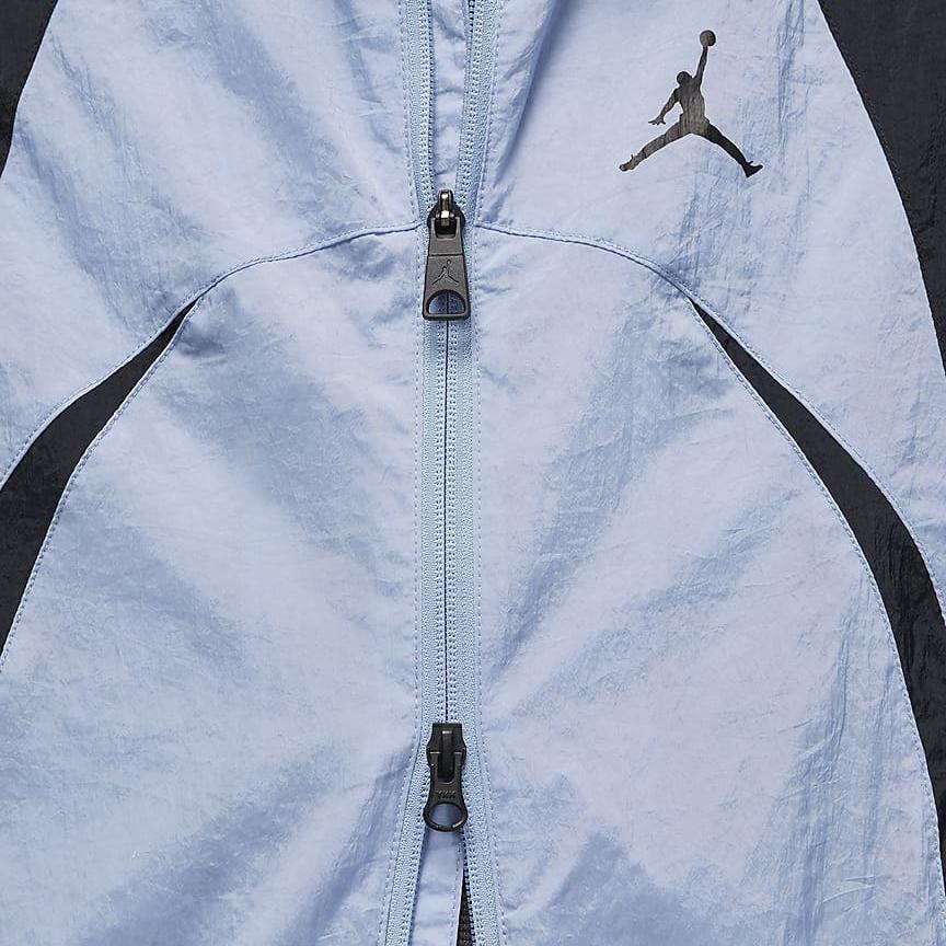 Jordan Color Block Stand Collar Zip-Up Casual Long Sleeve Jacket Men Jacket Blue Grey FN5849-436