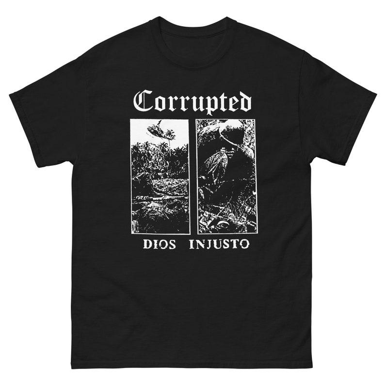 

230 Gsm 100% Cotton Corrupted Dios Injusto Shirt XXS чёрный