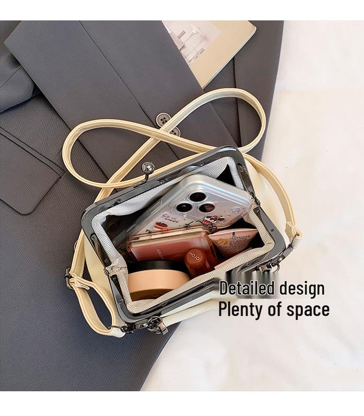 Elegant Women's Crossbody Handbag - Soft Leather, Trendy Niche Design, Simple Single-Shoulder Messenger Bag
