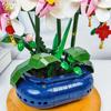 Non-Toxic 587Pcs Moc Orchid Flower Potted Series Building Blocks Bouquet Model Bricks Set Toy For Children Desk Home Decoration