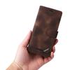 007 Series For iPhone 13 6.1 inch Leather Skin-touch Protective Cover Phone Stand Wallet Case