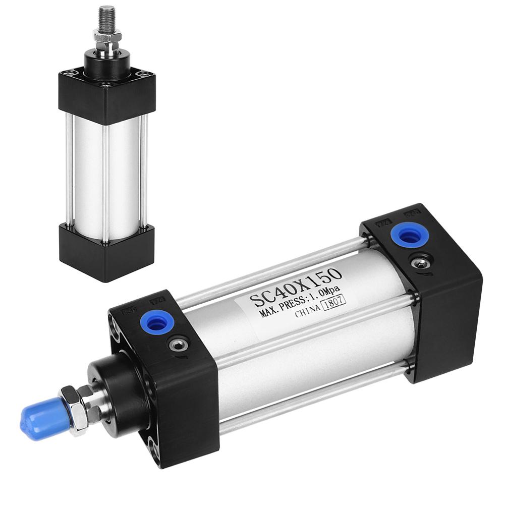 Air Pneumatic Cylinder Double Acting SC40 Standard Aluminum Alloy ComponetsSC40x150