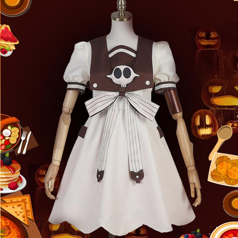 Anime Jibaku Shounen Hanako Kun Nene Yashiro Cosplay Kostüm Komplettset Toilettengebundener Totenkopf Ausgefallene Partykleider