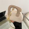 Blocked Color Simple Shoulder Bag With Flower Decoration Women Daily Gift Use