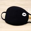 Black Cotton Mask Unisex Winter Warm Thickening Half Face Mouth Mask Cotton Cartoon Pattern Anti-Dust Anti-Respirator Mask