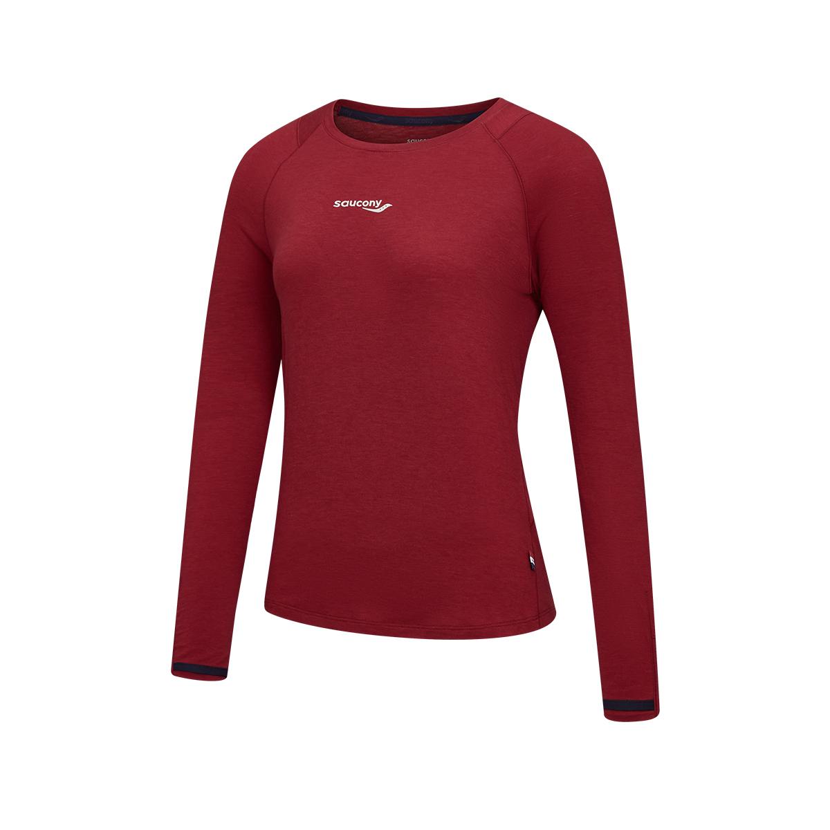 Saucony Comfortable Pullover Round Neck Long Sleeve Knit Sweater Women sweater SA1269LT22T-RD028 S