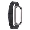 Metal Band Compatible for Xiaomi Mi Band 6 Smartwatch Replacement Steel Strap Bracelet Wristband AccessoriesBlack
