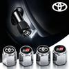 4Pcs Car Wheel Metal Valve Caps Sealing Ring Dust Proof Anti Air Leak For Hilux Corolla RAV4 Camry Highlander Yaris Cross