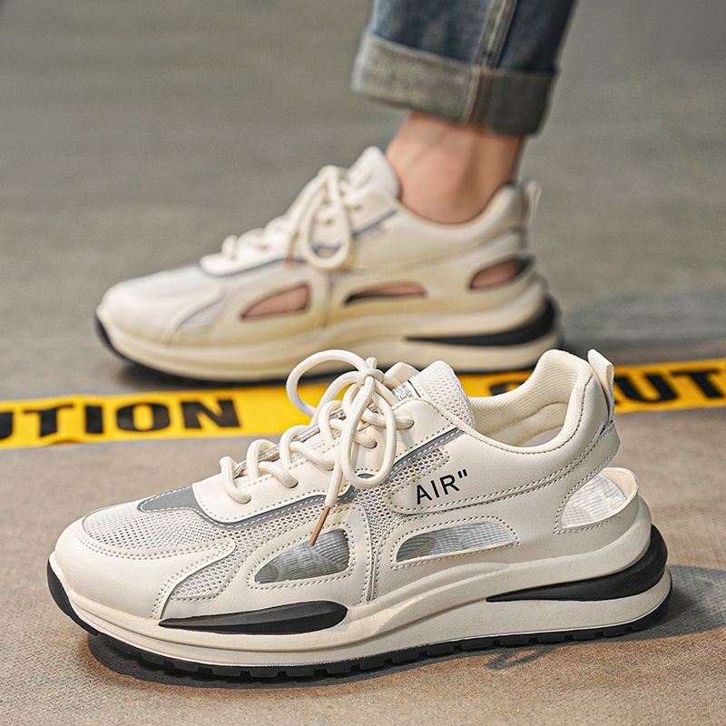 Trend Mens Popular Sandals Summer Hollow Breathable Patchwork Beach Casual Shoes Luxury Male Sneakers Walking Footwear De Hombre