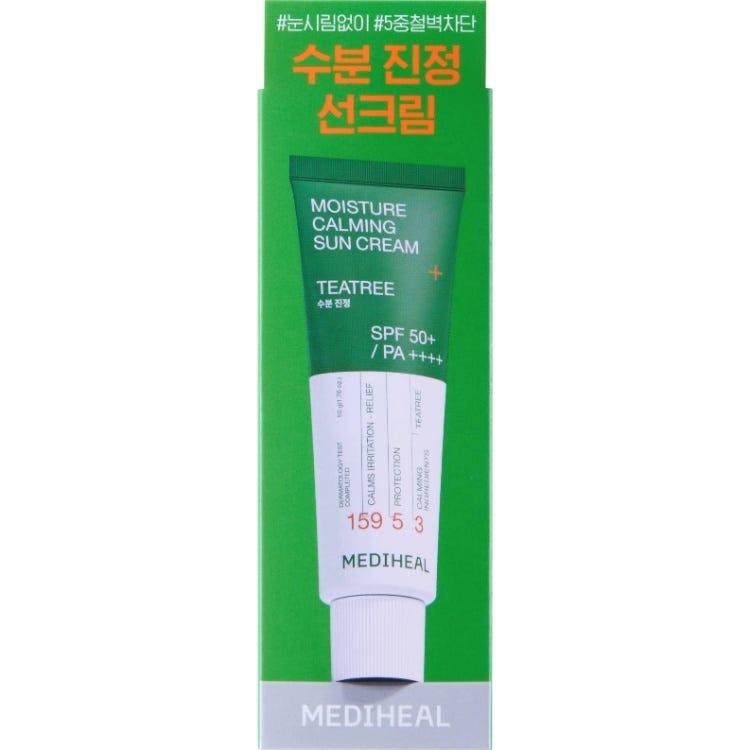 MEDIHEAL Moisture Sun Cream TEATREE, Vitamin C, Hyaluronate SPF50+/PA++++ 50mL/ Moisturizing, Korean Cosmetics, Kbeauty