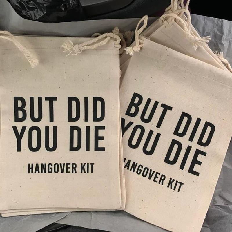 5 st Men Dog Du Överlevnad Baksmälla Kit Påsar Vegas Bröllopsfestmöhippa Möhippa Bröllopspresenter