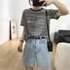 Korean Style Women's Summer Denim Shorts - Casual, Loose, Slim, Straight, Trendy Cycling Design (2022 Version)