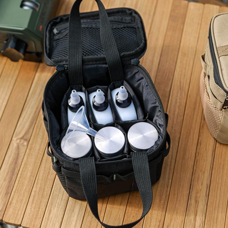 Przenośna Torba na Przyprawy Torba Organizery na Słoiczki z Przyprawami Uchwyt na Butelki z Przyprawami Mini Butelka na Przyprawy Pojemnik na Przyprawy