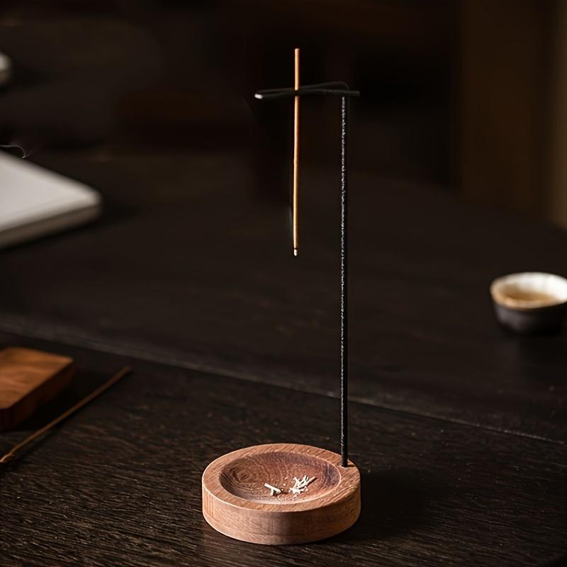 Zen-Inspired Wooden Incense Holder with Ash Catcher - Ideal for Meditation & Home Decor