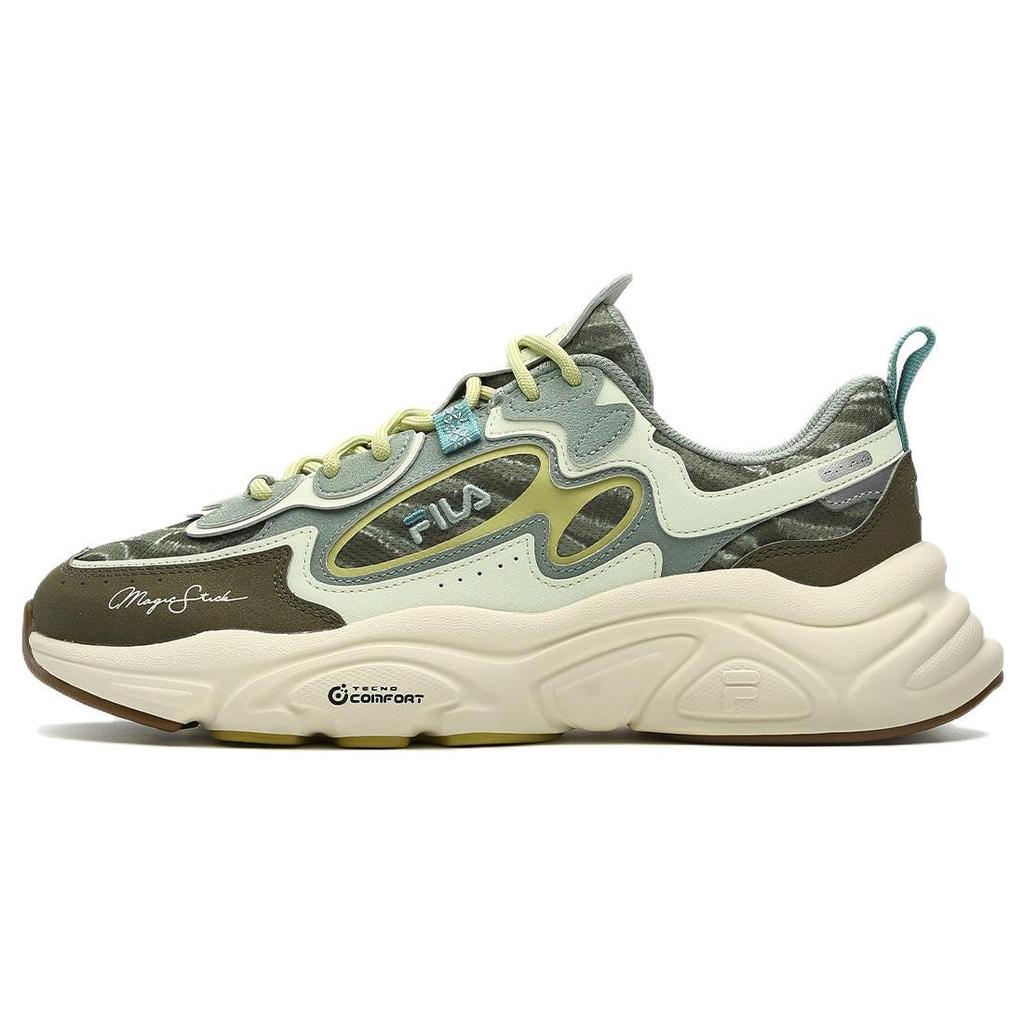 FILA Mars 1 Fabric Synthetic Leather TPU Comfortable Versatile Low-Top Casual Shoes Men sneaker Green F12M332119FBM