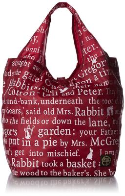 Compact Cash Register Bag Logo Print Can Be Folded Small Red [Peter Rabbit] 1702-0628