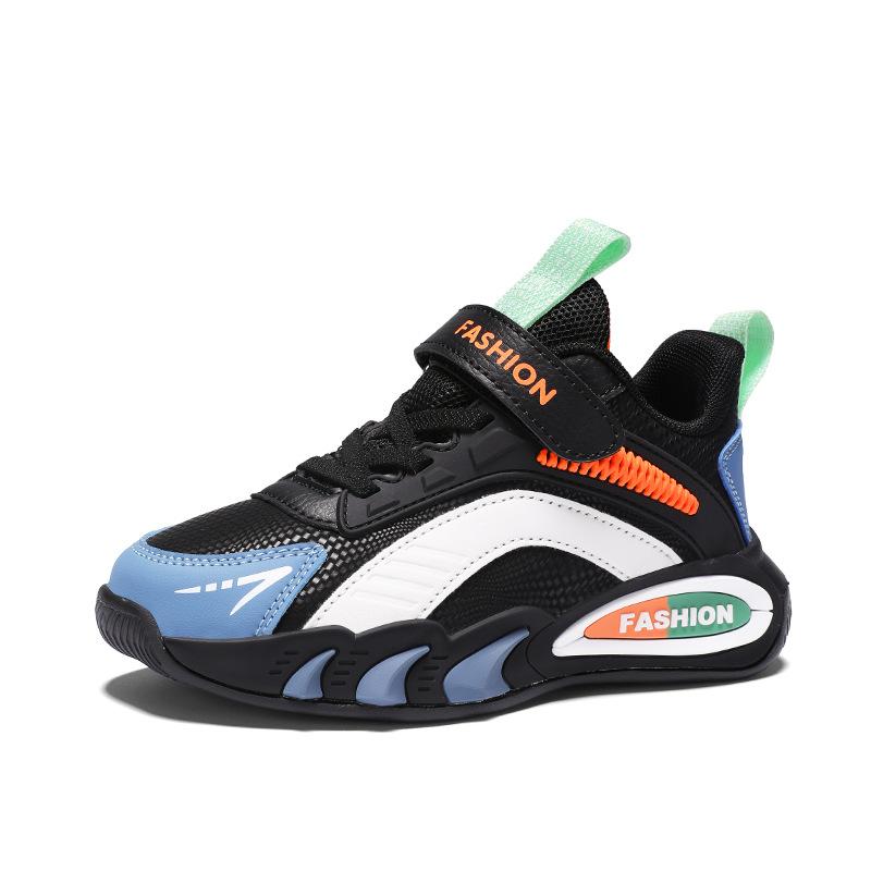 K01 Classmate Children's Running Shoes Spring and Autumn Low-top Mesh Leather Light Boys and Girls Elementary School Students Middle Children'